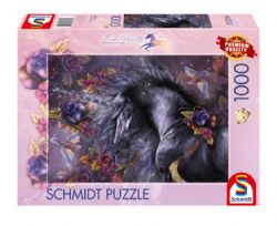 SCHMIDT CASSE-TÊTE 1000 PIÈCES - LAURIE PRINDLE - ROSE BLEUE (CHEVAL) #58512
